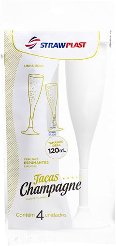 TACA CHAMPAGNE STRAW BCA C/4 120ML