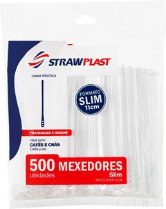 MEXEDOR SLIM 11CM CRISTAL STRAW 500UN