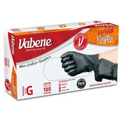 LUVA FLEX GDE PRETA VABENE 100UN
