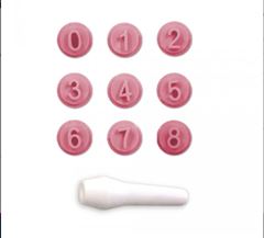 KIT CARIMBO NUMEROS AMARELO