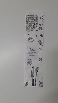 SACO DE PAPEL TALHERES KRAFT BCO 500UN