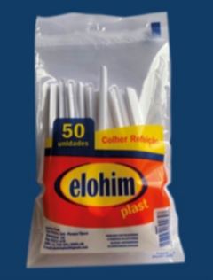 COLHER REFORÇADA ELOHIM BRANCA 50UN