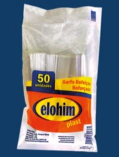 GARFO REFORÇADO ELOHIM BRANCA 50UN
