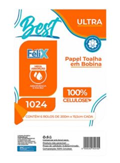 PAPEL TOALHA BOBINA FELIX 19X200MTS 6RLS