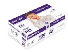 LUVA VINIL GDE SEM PO INOVEN 100UN