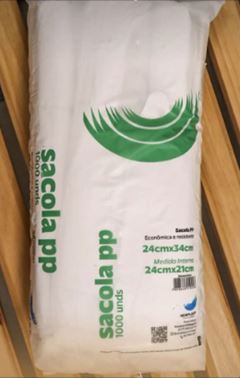 SACOLA 24X34 PP NEWPLAST 100UN