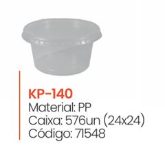 KIT POTE PP 140ML TOTALPLAST 24UN