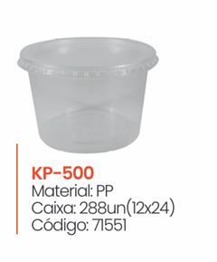 KIT POTE PP 500ML TOTALPLAST 24UN