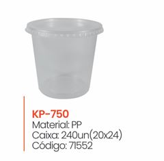 KIT POTE PP 750ML TOTALPLAST 24UN