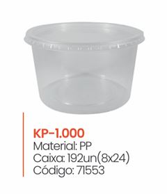 KIT POTE PP 1000ML TOTALPLAST 24UN